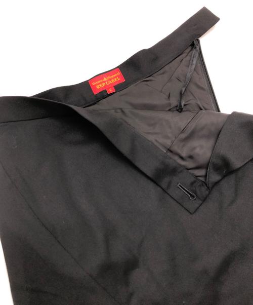 Vivienne Westwood RED LABEL（ヴィヴィアンウエストウッドレッドレーベル）Vivienne Westwood RED LABEL (ヴィヴィアンウエストウッドレッドレーベル) アシンメトリースカート ブラック サイズ:2の古着・服飾アイテム