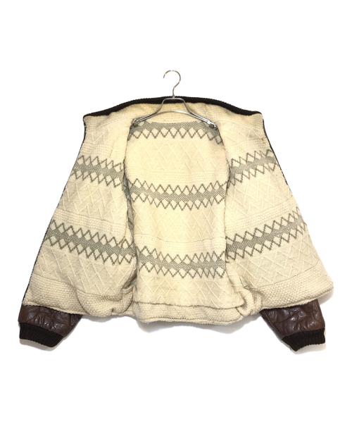 C.P COMPANY（シーピーカンパニー）C.P COMPANY (シーピーカンパニー) キルティングレザージャケット ブラウン サイズ:46の古着・服飾アイテム