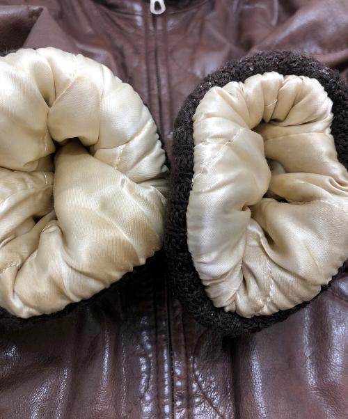 C.P COMPANY（シーピーカンパニー）C.P COMPANY (シーピーカンパニー) キルティングレザージャケット ブラウン サイズ:46の古着・服飾アイテム