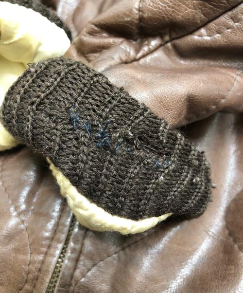 C.P COMPANY（シーピーカンパニー）C.P COMPANY (シーピーカンパニー) キルティングレザージャケット ブラウン サイズ:46の古着・服飾アイテム