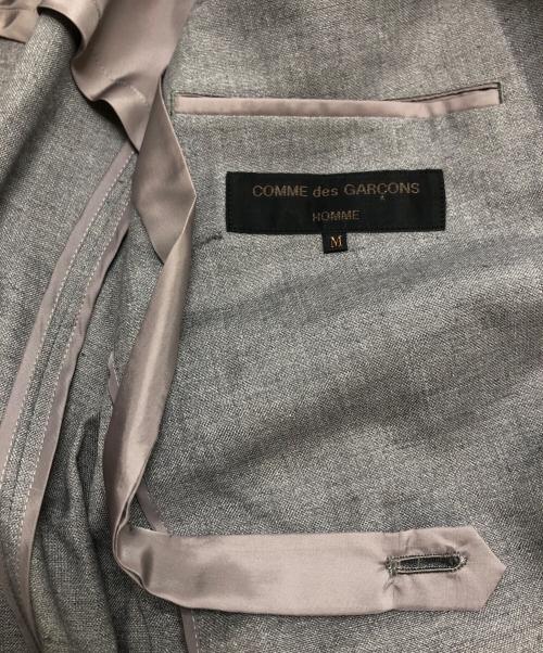 COMME des GARCONS HOMME（コムデギャルソン オム）COMME des GARCONS HOMME (コムデギャルソン オム) リネン混テーラードジャケット グレー サイズ:Mの古着・服飾アイテム