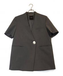anuans（アニュアンス）の古着「ハイネックノーカラージャケット」｜グレー