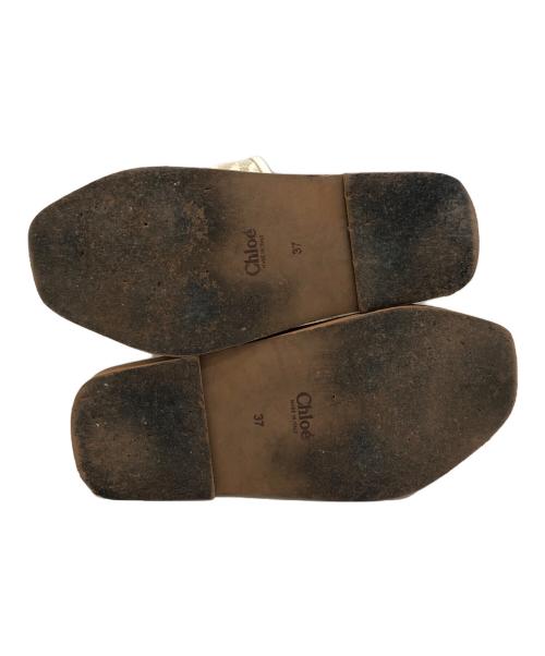 Chloe（クロエ）Chloe (クロエ) レースサンダル ホワイト サイズ:37の古着・服飾アイテム