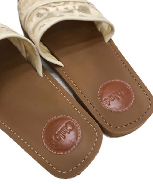 Chloe（クロエ）Chloe (クロエ) レースサンダル ホワイト サイズ:37の古着・服飾アイテム