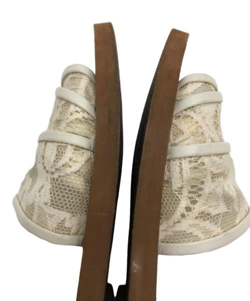 Chloe（クロエ）Chloe (クロエ) レースサンダル ホワイト サイズ:37の古着・服飾アイテム