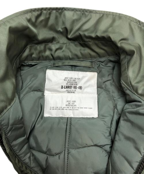 HOUSTON（ヒューストン）HOUSTON (ヒューストン) CWU-45Pフライトジャケット カーキ サイズ:XLARGEの古着・服飾アイテム