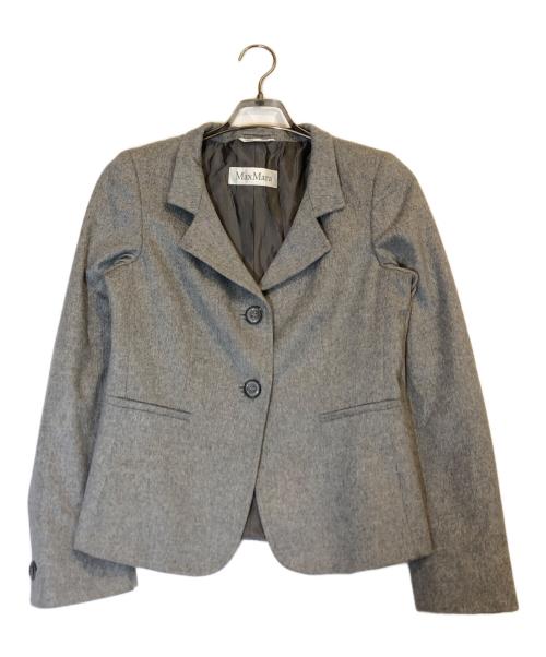 MaxMara（マックスマーラ）MaxMara (マックスマーラ) アンゴラ混セットアップ グレー サイズ:ジャケット:38 パンツ:36の古着・服飾アイテム