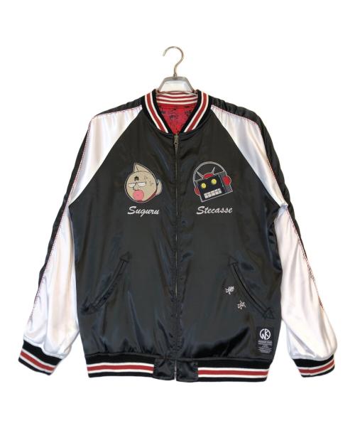 KINNIKUMAN MUSCLE APPAREL（キンニクマン）KINNIKUMAN MUSCLE APPAREL (キンニクマン) リバーシブルスカジャン ブラック サイズ:Lの古着・服飾アイテム