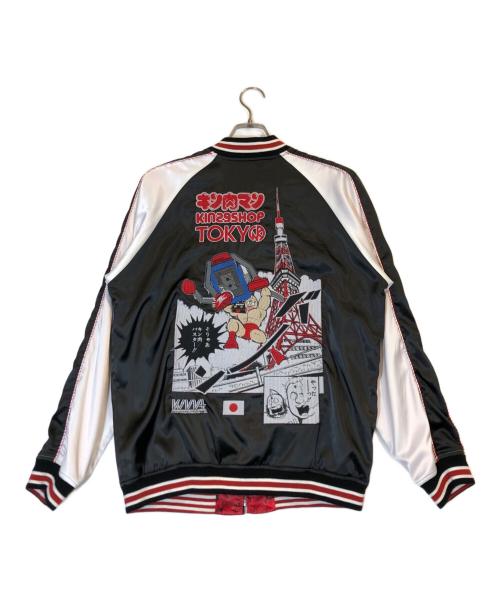 KINNIKUMAN MUSCLE APPAREL（キンニクマン）KINNIKUMAN MUSCLE APPAREL (キンニクマン) リバーシブルスカジャン ブラック サイズ:Lの古着・服飾アイテム
