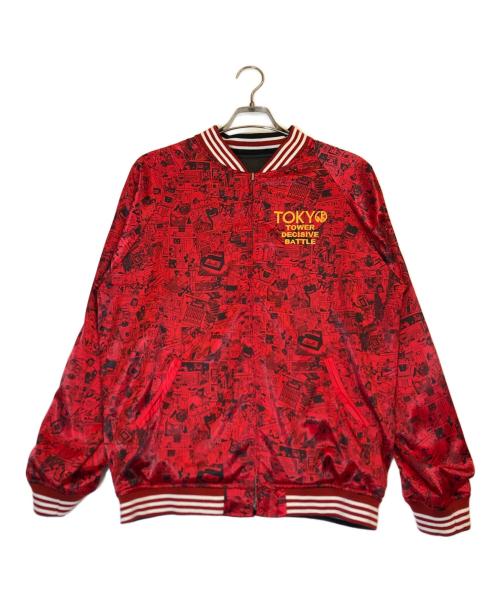 KINNIKUMAN MUSCLE APPAREL（キンニクマン）KINNIKUMAN MUSCLE APPAREL (キンニクマン) リバーシブルスカジャン ブラック サイズ:Lの古着・服飾アイテム