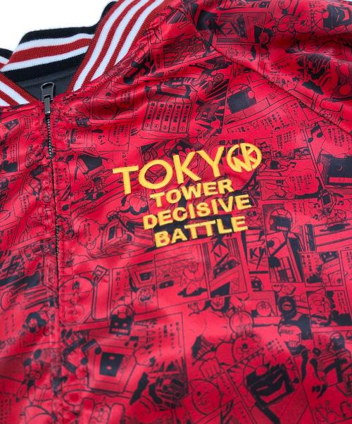 KINNIKUMAN MUSCLE APPAREL（キンニクマン）KINNIKUMAN MUSCLE APPAREL (キンニクマン) リバーシブルスカジャン ブラック サイズ:Lの古着・服飾アイテム