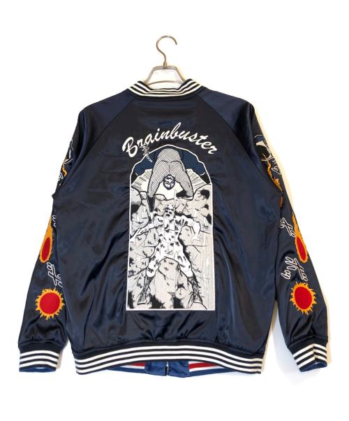 KINNIKUMAN MUSCLE APPAREL（キンニクマン）KINNIKUMAN　MUSCLE　APPAREL (キンニクマン) リバーシブルスカジャン ネイビー サイズ:Lの古着・服飾アイテム