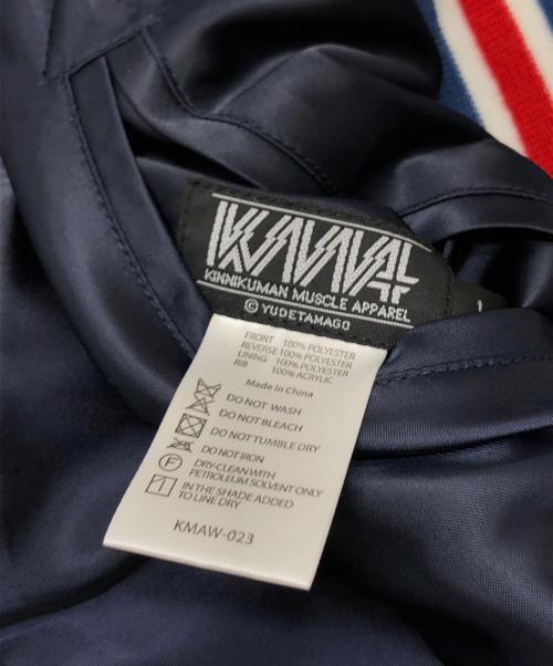 KINNIKUMAN MUSCLE APPAREL（キンニクマン）KINNIKUMAN　MUSCLE　APPAREL (キンニクマン) リバーシブルスカジャン ネイビー サイズ:Lの古着・服飾アイテム