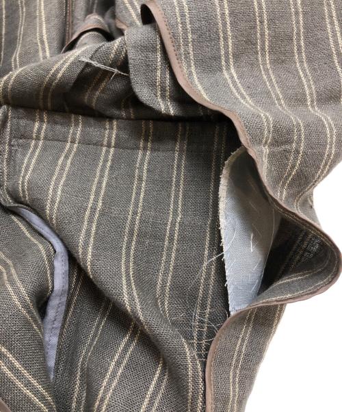 ISSEY MIYAKE MEN（イッセイミヤケメン）ISSEY MIYAKE MEN (イッセイミヤケメン) リネンストライプテーラードジャケット グレー サイズ:Mの古着・服飾アイテム