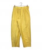 ISSEY MIYAKE MENイッセイミヤケメン）の古着「リネン混パンツ」｜イエロー