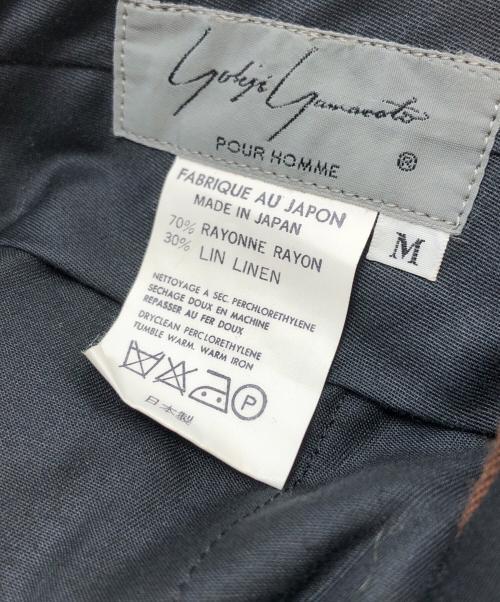 Yohji Yamamoto pour homme（ヨウジヤマモト プールオム）Yohji Yamamoto pour homme (ヨウジヤマモト プールオム) リネン混パンツ ブラウン サイズ:Mの古着・服飾アイテム