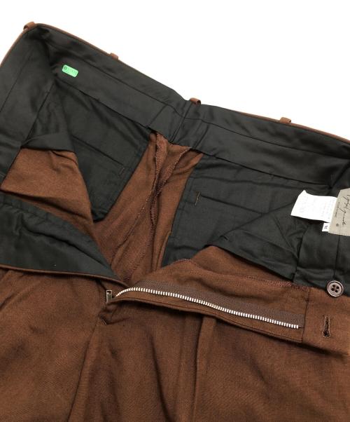 Yohji Yamamoto pour homme（ヨウジヤマモト プールオム）Yohji Yamamoto pour homme (ヨウジヤマモト プールオム) リネン混パンツ ブラウン サイズ:Mの古着・服飾アイテム