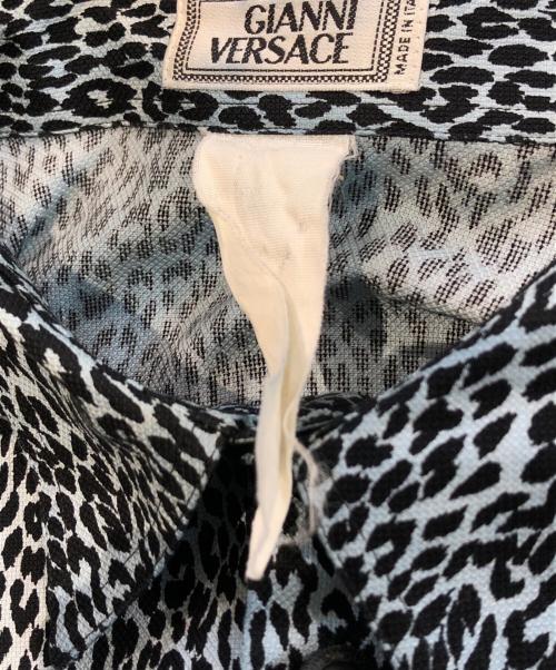 GIANNI VERSACE（ジャンニ・ヴェルサーチ）GIANNI VERSACE (ジャンニ・ヴェルサーチ) レオパード柄シャツ ブルー サイズ:50の古着・服飾アイテム
