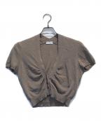 BRUNELLO CUCINELLIブルネロクチネリ）の古着「半袖カーディガン」｜ブラウン