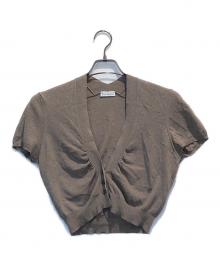 BRUNELLO CUCINELLI（ブルネロクチネリ）の古着「半袖カーディガン」｜ブラウン