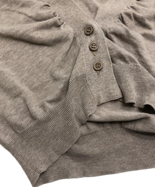 BRUNELLO CUCINELLI（ブルネロクチネリ）BRUNELLO CUCINELLI (ブルネロクチネリ) 半袖カーディガン ブラウン サイズ:Lの古着・服飾アイテム