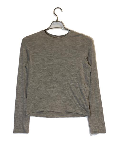 HERMES（エルメス）HERMES (エルメス) シルクカットソー グレー サイズ:36の古着・服飾アイテム