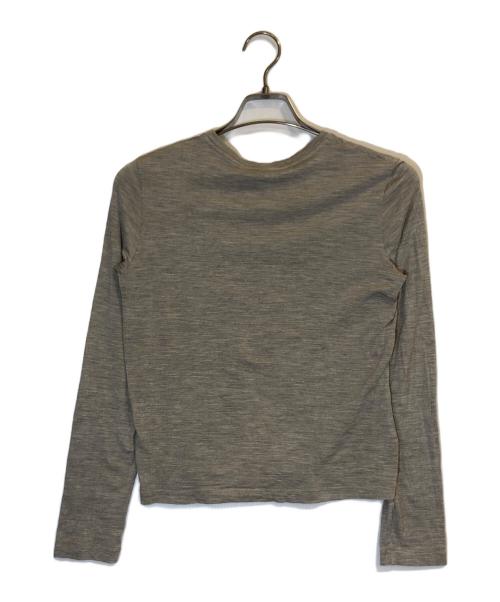 HERMES（エルメス）HERMES (エルメス) シルクカットソー グレー サイズ:36の古着・服飾アイテム