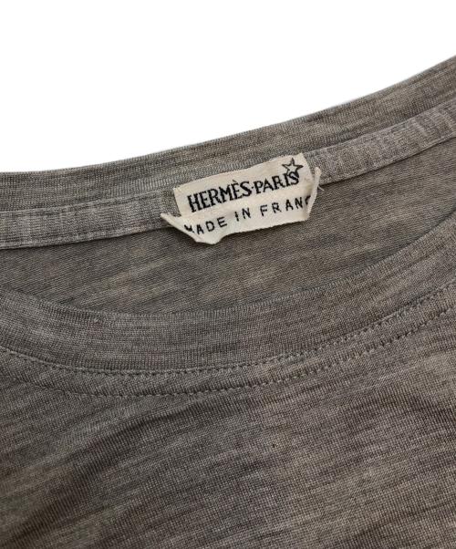 HERMES（エルメス）HERMES (エルメス) シルクカットソー グレー サイズ:36の古着・服飾アイテム