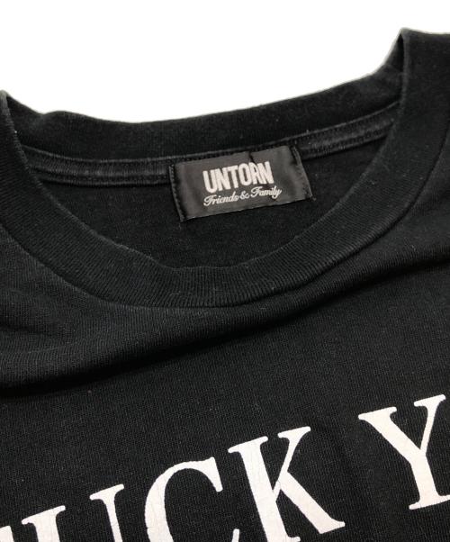 UNTORN（アントーン）UNTORN (アントーン) プリントTシャツ ブラック サイズ:Lの古着・服飾アイテム