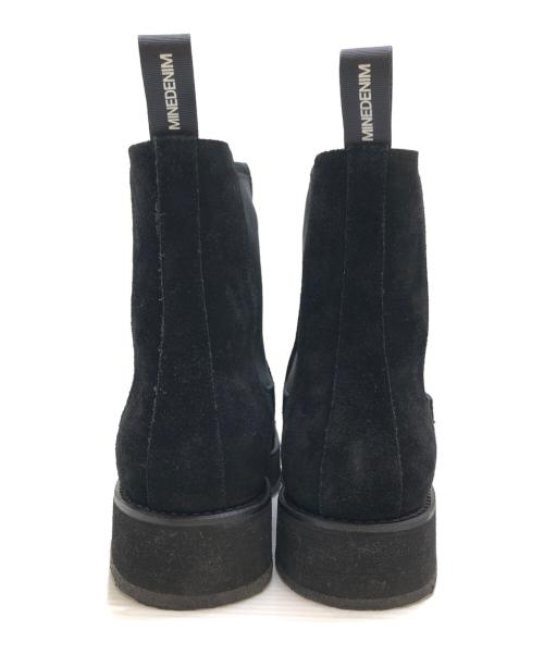 MINEDENIM（マインデニム）MINEDENIM (マインデニム) スウェードレザーサイドゴアブーツ ブラック サイズ:41の古着・服飾アイテム