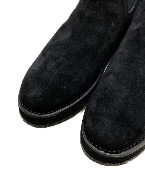 MINEDENIM（マインデニム）MINEDENIM (マインデニム) スウェードレザーサイドゴアブーツ ブラック サイズ:41の古着・服飾アイテム