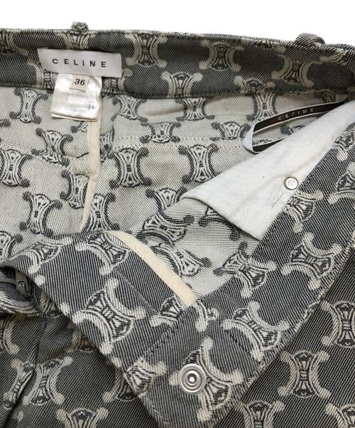 CELINE（セリーヌ）CELINE (セリーヌ) 総柄パンツ グレー サイズ:36の古着・服飾アイテム