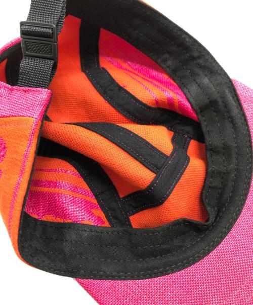 SUPREME（シュプリーム）Supreme (シュプリーム) Raffia Woven Logo Camp Cap ピンクの古着・服飾アイテム