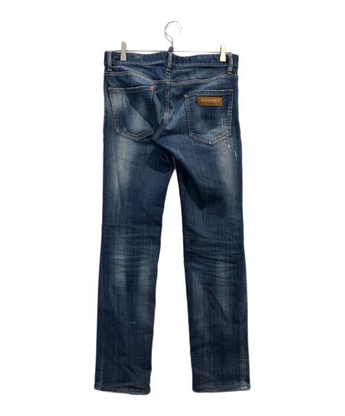 DSQUARED2（ディースクエアード）DSQUARED2 (ディースクエアード) ダメージ加工デニムパンツ インディゴ サイズ:44の古着・服飾アイテム