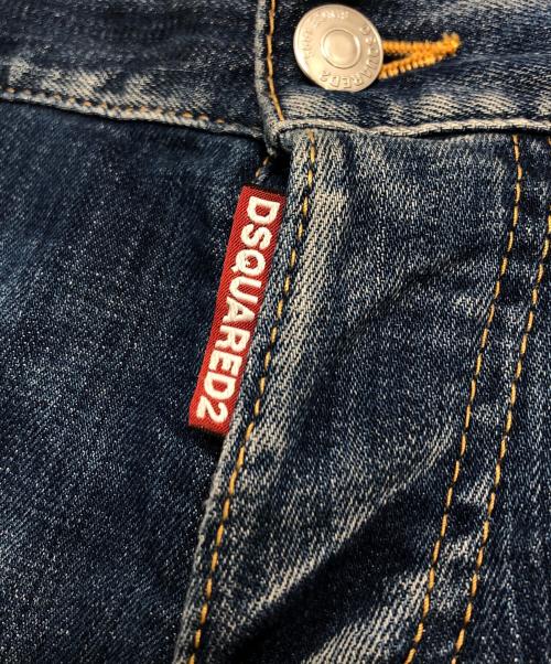 DSQUARED2（ディースクエアード）DSQUARED2 (ディースクエアード) ダメージ加工デニムパンツ インディゴ サイズ:44の古着・服飾アイテム
