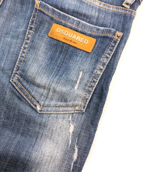 DSQUARED2（ディースクエアード）DSQUARED2 (ディースクエアード) ダメージ加工デニムパンツ インディゴ サイズ:44の古着・服飾アイテム