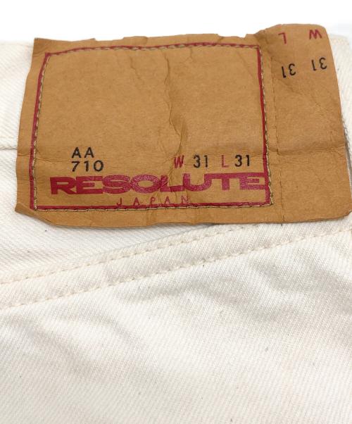 RESOLUTE（リゾルト）RESOLUTE (リゾルト) ホワイトデニムパンツ ホワイト サイズ:W31 L31の古着・服飾アイテム