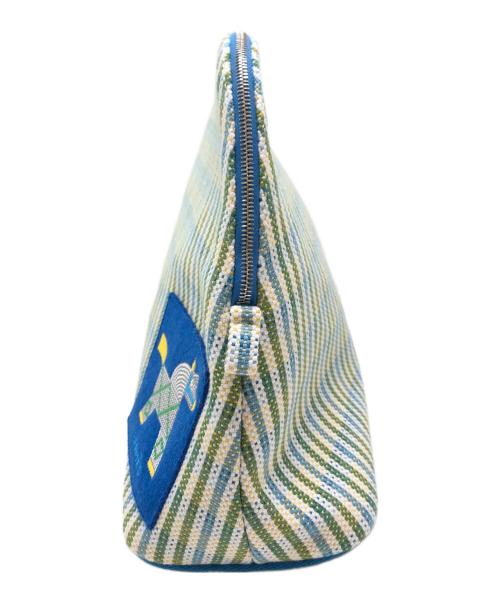 HERMES（エルメス）HERMES (エルメス) ボリードポーチ ブルーの古着・服飾アイテム