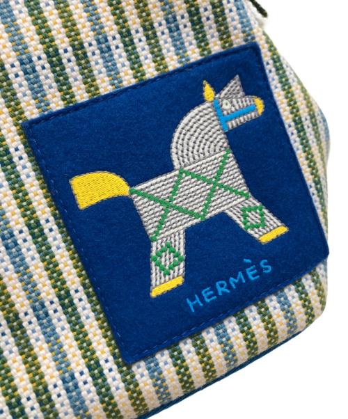 HERMES（エルメス）HERMES (エルメス) ボリードポーチ ブルーの古着・服飾アイテム