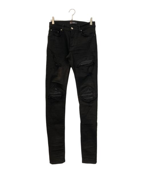 AMIRI（アミリ）AMIRI (アミリ) 蛇腹ダメージ加工スキニージーンズ ブラック サイズ:W29の古着・服飾アイテム