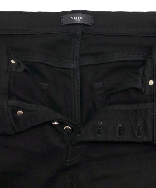 AMIRI（アミリ）AMIRI (アミリ) 蛇腹ダメージ加工スキニージーンズ ブラック サイズ:W29の古着・服飾アイテム