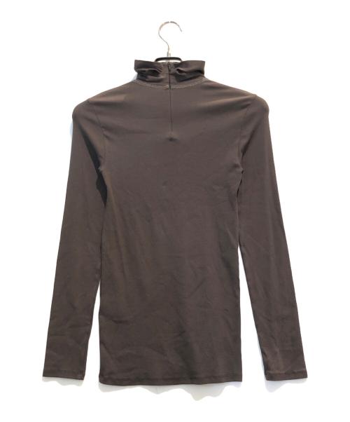 BRUNELLO CUCINELLI（ブルネロクチネリ）BRUNELLO CUCINELLI (ブルネロクチネリ) 装飾タートルネックニット ブラウン サイズ:Mの古着・服飾アイテム