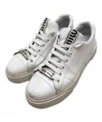 MIU MIUミュウミュウ）の古着「ロゴレザースニーカー」｜ホワイト