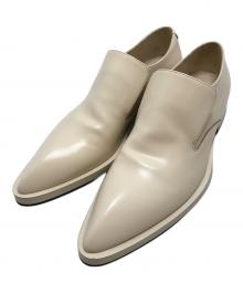 JIL SANDER（ジルサンダー）の古着「ポインテッドトゥスリッポンローファー」｜ベージュ