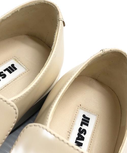 JIL SANDER（ジルサンダー）JIL SANDER (ジルサンダー) ポインテッドトゥスリッポンローファー ベージュ サイズ:35の古着・服飾アイテム