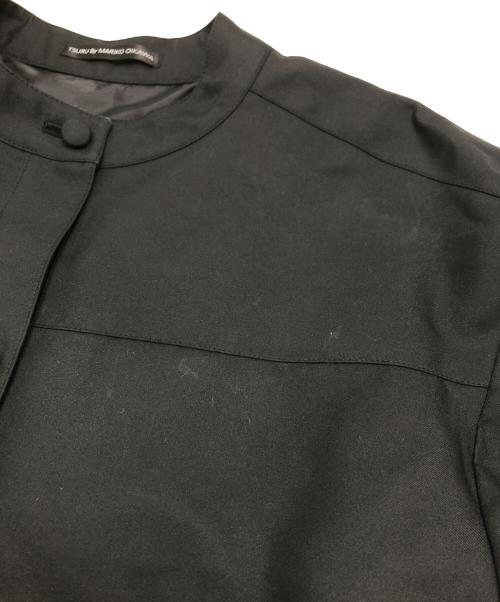 TSURU by MARIKO OIKAWA（ツルバイマリコオイカワ）TSURU by MARIKO OIKAWA (ツルバイマリコオイカワ) ランタンスリーブノーカラージャケット ブラック サイズ:表記なしの古着・服飾アイテム