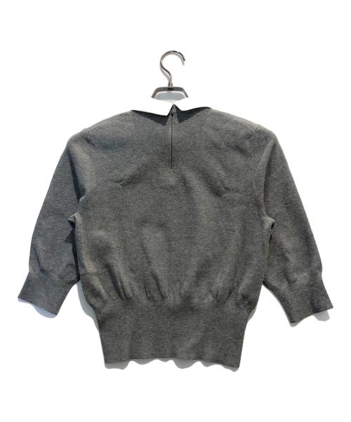 ESTNATION（エストネーション）ESTNATION (エストネーション) 2WAY襟付きニット グレー サイズ:FREEの古着・服飾アイテム