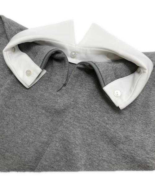 ESTNATION（エストネーション）ESTNATION (エストネーション) 2WAY襟付きニット グレー サイズ:FREEの古着・服飾アイテム