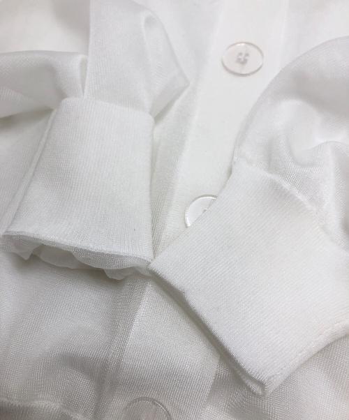 Adam et Rope（アダム エ ロペ）Adam et Rope (アダム エ ロペ) シアーロゴカーディガン ホワイト サイズ:FREEの古着・服飾アイテム