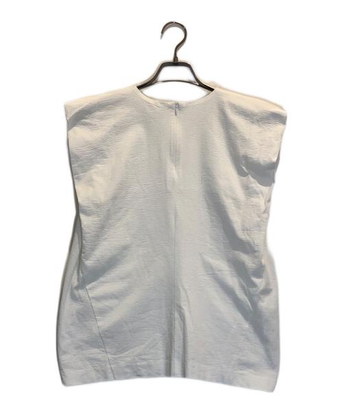 BEIGE（ベイジ）BEIGE (ベイジ) 【洗える】SCALA / コットンリネンボリュームスリーブトップス ホワイト サイズ:4の古着・服飾アイテム